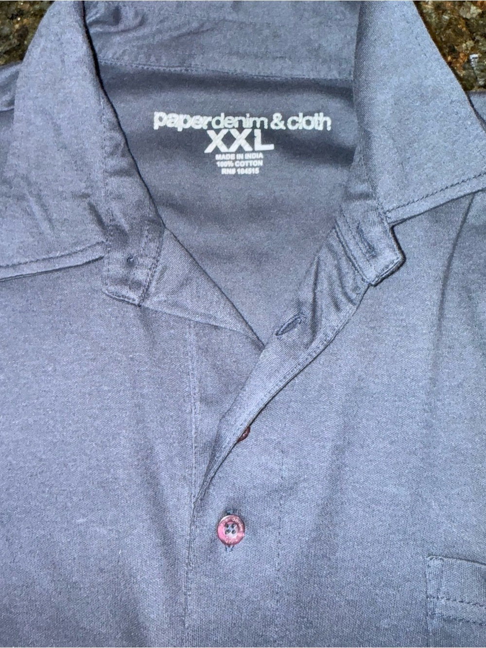 Paper Denim & Cloth Navy Button-Down Short Sleeve Shirt